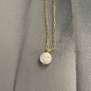 Gorjana Gold and White Opal Necklace